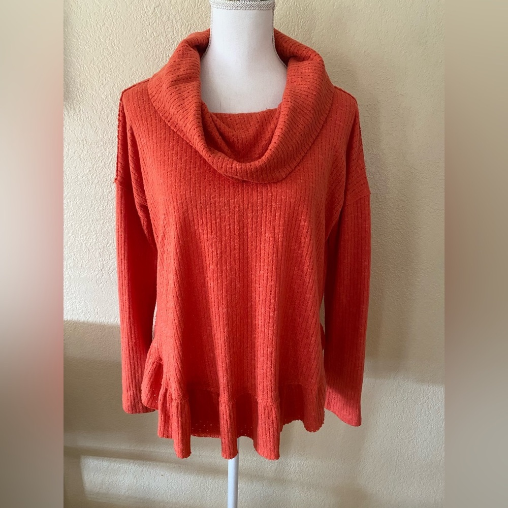 Anthropologie Maeve Addie Ruffled Hacci Pullover